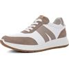 ARA Matteo, Scarpe da Ginnastica Uomo, Tortora Bianco Pebble, 46 EU Larga