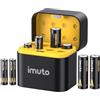 imuto 1.5V Batterie AAA ricaricabili 1300mWh 4pezzi, Pile Ricaricabili AA Litio 3000mWh 4pezzi,1600 Cicli con display a LED nero ricarica rapida