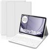 KTOITION Custodia con Tastiera per Samsung Galaxy Tab A9+ 11 Pollici 2023 - Tastiera Bluetooth Rimovibile Layout Italiano QWERTY, Copertura PU Antimacchia con Supporto S Pen- Modelli SM-X210/X216/X218 (Grigio)