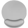 Jahosin Tappetino per mouse con poggiapolsi, poggiapolsi ergonomico nero puro,comodo pad antiscivolo in memory foam per computer e ufficio-25x23 GreyJ