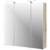 Schildmeyer 133075 Trient - Armadietto a Specchio, 70 x 16 x 75 cm, Finitura Quercia Selvatica