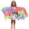 FEELJAM Telo mare Asciugamano da spiaggia da donna Unicorno 80 x 160 cm coperta da spiaggia-Unicorno arcobaleno teli mare