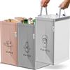 Norggo Borse per raccolta differenziata 40L - Set 3 buste raccolta differenziata per plastica, carta e vetro - Sacchi differenziata colorati con maniglia - Sacchetti e borse differenziata per casa