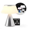 Lexon Lampada da comodino LED LUMA L, grande lampada da tavolo wireless touch con dimmer e sincronizzazione multi lampade, 9 colori di luce ricaricabile - Alu