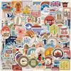 HaOrchid 100 Pezzi Adesivi Viagg, Mondo Viaggio Stickers, Adesivi Vintage per Viaggi, Adesivi di Città del Mondo con Attrazioni Turistiche, Stickers Aesthetic per Bottiglie D'acqua Bagagli Skateboard