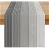 Miuyunya Runner da Tavolo Grigio 40 x 140 Runner Tavola Moderno Esterni Primaverile Lavabile Nero Gradiente Cucina Decorazione per Feste e Vacanze Matrimoni Tavolino da Caffè