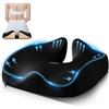 WUFANC Cuscino Coccige in Memory Foam, Cuscino Ergonomico Sedia Ufficio per Alleviare la Sciatica, Cuscino Sedia Ufficio Antiscivol, Rimovibile e Lavabile, Adatto per Sedie a Rotelle, Seggiolino Auto