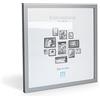 M MERCEO Cornice portafoto in legno MDF, singola o set, con vetro acrilico, per foto e poster, ideale per montaggio a parete, verticale e orizzontale, 30 x 30 cm, colore: grigio, 1 pezzo