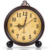 BORDEAG Sveglia Analogica, Sveglia Da Comodino Senza Ticchettio, Orologio Da Tavolo A Batteria, Sveglia Vintage Per Casa Ufficio Camera Da Letto