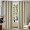Deconovo Tende Oscuranti per Interni 2 Pezzi 270 CM Altezza, Termiche Isolanti, Anti-Rumore, con Anelli, Ideali per Camera da Letto e Soggiorno, 140x270 CM, Beige Scuro