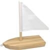 Pebaro 474 Set di costruzione in legno Jolle, barca da assemblare e dipingere, fai da te con legno, idea regalo per bambini, beige