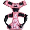 Bobby Camouflage Comfort - Pettorina per Cani lunghezza dorso 32 cm, con Doppio Anello in metallo, Colore Mimetico Rosa, Taglia L/circonferenza petto 56-73 cm