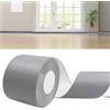 DIKARIYA Battiscopa in PVC Grigio, 6M Battiscopa Adesivo 19x19mm Battiscopa per CucinaSigillante Impermeabile Battiscopa Flessibile Autoadesivo Battiscopa Morbido per Cucina, Bagno e Mobili
