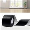 DIKARIYA Battiscopa in PVC Nero, 6M Battiscopa Adesivo 23x32mm Battiscopa per CucinaSigillante Impermeabile Battiscopa Flessibile Autoadesivo Battiscopa Morbido per Cucina, Bagno e Mobili
