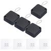 QUARKZMAN 4 Set Pugno Libero Automatico Sensore Porta Chiudi 400G Nero | Automatico Porta Chiudi ABS, Chiudi con Acciaio Filo, per Famiglia Porte Armadio Finestra
