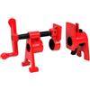 Aurobest Set Morsetti Legno Lavorazione per Tubo 3/4, Tubi Legno Morsa a Vite, Dispositivo Fissaggio Regolabile, Morsetto Sgancio Rapido per Tubi Acqua, Tubi Filettato, Clamp Wood Heavy Duty in Ghisa(Rosso)
