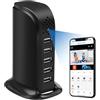 Nisanuki Telecamera Spia WiFi 5G, Mini Telecamera Nascosta Senza Fili, Microcamera Spy Cam Caricatore USB 1080P HD Rilevazione del Movimento Videocamera Controllo Tuyasmart APP