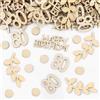 GoldRock Coriandoli in Legno per 80 Compleanni - Decorazione per Uomo e Donna, 100 Pezzi, 1,5-6,3 cm, Confetti