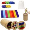 GD HUA Montessori giocattolo in legno a partire da 1 anno, giocattolo sensoriale, giocattolo in legno per bambini a partire da 1 anno, giocattolo educativo