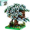 Boyorc Set di blocchi da costruzione per casa sull'albero di ciliegio, 1000+ pezzi kit di bonsai artificiali, set di nano piante per adolescenti, regalo per bambini e adulti