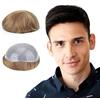 Lordhair Protesi Capelli Uomo, Pelle Super Sottile da 0,06 mm Tutti con loop a V Parrucca da Uomo per Sistema Capillare da 8x10 Pollici Dimensione Della Base Densità Media -130%
