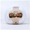 WeaShaemgLi Reborn - Filato di cotone riciclato per uncinetto, 200 g, colore: bianco