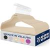 SereneLife Grucce Appendiabiti Antiscivolo in Velluto, 20 Stampelle Armadio, Set di Grucce Resistenti con Gancio Ruotabile a 360 Gradi, Appendiabiti per Felpe, Abbigliamento Bambino