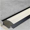 M LEDME Profilo Led piatto U Sub Nero laccato per strisce Led 12-24V da incasso 2 metri in alluminio M LEDME