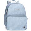 Pepe Jeans Jana, zaini casual, borse da viaggio, blu e beige, realizzati in poliestere e con dettagli in pelle sintetica, di Joumma Bags
