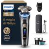 Philips Shaver i9000 Prestige Ultra, rasoio elettrico Wet & Dry, tecnologia Skin IQ Pro, triplo sistema di sollevamento e taglio, lame di precisione NanoTech 360º, 5 modalità di rasatura, XP9402/46