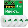 Scotch Nastro adesivo Magic - 4 Rotoli da 19 mm x 33 m - Nastro Trasparente Opaco e Scrivibile Ottimo per Casa, Ufficio e Scuola