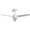 TECHBREY - Ventilatore da Soffitto Silenzioso 105cm | Motore DC Basso Consumo | 6 Velocità | Modalità Estate/Inverno | Telecomando Incluso | IP44 per Interni/Esterni, Bianco, Senza Luce, Metallo