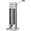 VERTES Insaccatrice per Salsicce 7L in Acciaio Inox (con Manovella, Cambio a 2 Velocità, Valvola di Sfiato, Set 3 Guarnizioni di Ricambio, incl. 4 Tubi di Riempimento da 16, 22, 32 e 38mm, Verticali)