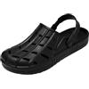 Generic Zoccoli da uomo, estivi, traspiranti, antiscivolo, da spiaggia, da giardino, poros, doppio utilizzo, sandali, pantofole, pantofole, scarpe da acqua, nuoto, ciabatte da bagno, anteriori chiuse, Nero ,