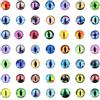 PATIKIL 100Pz Occhi Drago da 8mm, Occhi Vetro Rotondi Animali Occhi Uncinetto, Multicolore