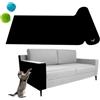 Generic Pawmingle - Tappeto tiragraffi per gatti, autoadesivo, per rampicanti, per proteggere i mobili del divano (nero, 40 x 100 cm)