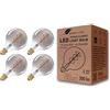 greenandco 4x lampadina a filamento LED Vintage | grigio | E27 G95 | 5W 200lm | 1800K bianco extra caldo | 360° | 230V | senza sfarfallio | non dimmerabile