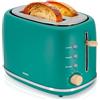 briebe Nordic Tostapane a Fessura Larga a 2 Fette, 6 Livelli di Tostatura, Pinze per Toast, Funzione Stop, Riscalda e Scongela, Vassoio Raccogli Briciole, Design Nordico, 870W, Verde