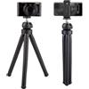 Lens-Aid Treppiede flessibile Light - Telefono cellulare/smartphone e fotocamera Mini treppiede, compatibile con iPhone, con testa a sfera a 360°, ideale per vlog, YouTube e vacanze (solo 305 g)