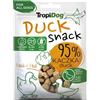 TropiDog Snack per cani monoproteici con il 95% di anatra, senza cereali e conservanti, ideale per l'addestramento e l'igiene orale - TropiDog Snack Duck 70g