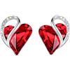 Leafael Festa della Mamma Orecchini Donna Cuore Infinity Love con Pietra dei Desideri e Cristalli Portafortuna Gioielli Anallergici Argento o Oro Rosa con Scatola Regalo