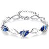 Leafael Pietra dei desideri Bracciale Donna Argento o oro rosa, bracciali donna con cristalli curativi, Senza allergie gioielli donna, Regalo Donna con scatola regalo, estensore catena da 7+2 pollici