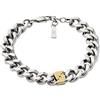 Emporio Armani Bracciale da uomo in acciaio inossidabile o con perline con chiusura a moschettone