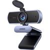 UGREEN Webcam 2K 30FPS Full HD Webcam USB per computer Messa a fuoco fissa Plug and Play per Windows MacOS Linux Streaming Youtube Skype Call Video Zoom Video Conferenze(Grigio)