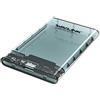 WAVLINK Enclosure per disco rigido esterno da 2,5 per HDD SSD SATA da 9,5 mm 7 mm da 2,5 pollici con cavo USB 3.0, montaggio senza attrezzi, accelerazione UASP [trasparente]