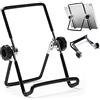 VOVIGGOL Supporto regolabile per tablet, antiscivolo, pieghevole, adatto per tablet da 9 a 12,9 cm, iPad, Samsung e Kindle Fire, supporto per foto (grande nero)