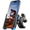 Lamicall Supporto Telefono Bicicletta - [1S Blocco] 360° Rotazione, Stabile & Sicuro, Fissaggio e Rimozione Rapido, Perfetto per Video, Porta Cellulare Moto per iPhone 17/16 Galaxy e 4,7-7 Smartphone