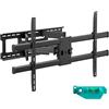 ONKRON Supporto TV Parete 42-120 Pollici fino a 100 kg, VESA 200x100-1000x600 mm, Staffa TV Girevole e Inclinabile, Braccio Porta Televisore Estensibile per Schermi di Grandi Dimensioni, Nero, M10-B
