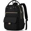 RJEU Zaino da Viaggio,Zaino Donna,Borsa Porta PC 17,3 Pollici per Lavoro Universita Ufficio Sportivo Business Scuola Borsa Insegnante per Laptop Computer,Nero