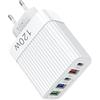 GjnjfdF Ricarica USB, caricatore rapido USB | Blocco caricabatterie Smart Type C 120W - Hub della stazione di ricarica rapida, presa di ricarica di tipo C portatile per telefoni cellulari, tablet e